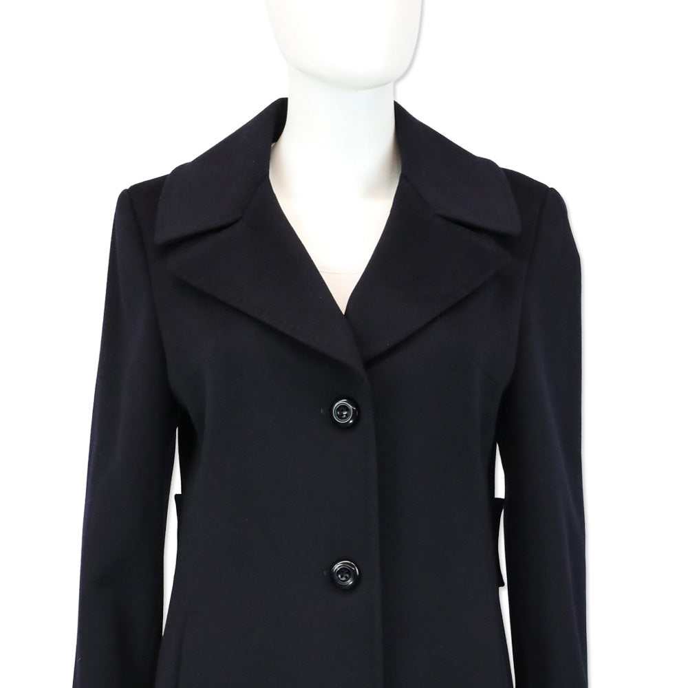 Loro Piana Navy Wool Coat