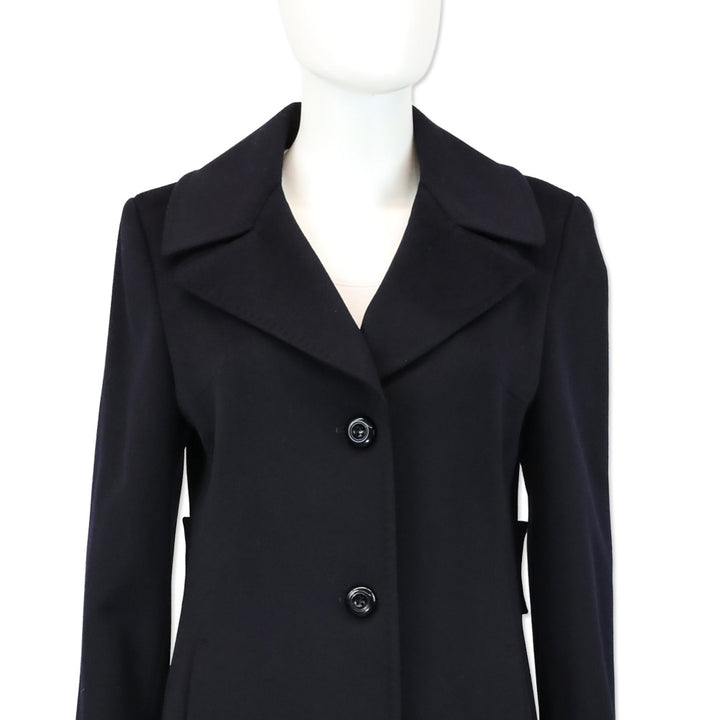 Loro Piana Navy Wool Coat