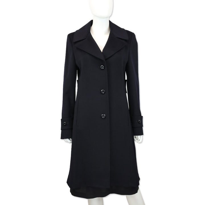 Loro Piana Navy Wool Coat