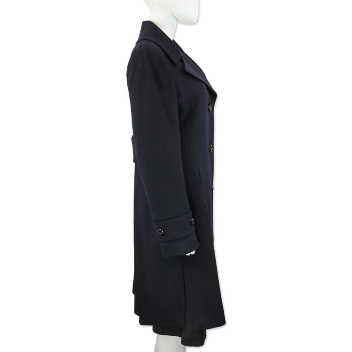 Loro Piana Navy Wool Coat