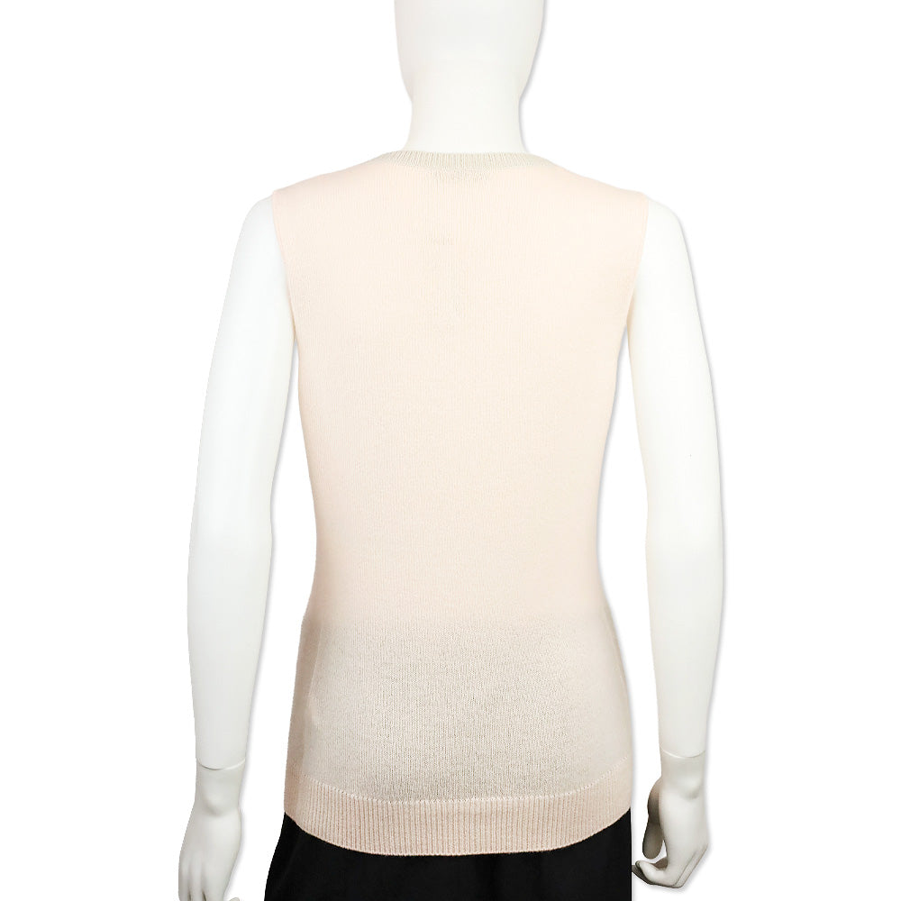 Loro Piana Pink Cashmere V-Neck Sweater Vest