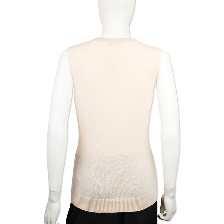 Loro Piana Pink Cashmere V-Neck Sweater Vest