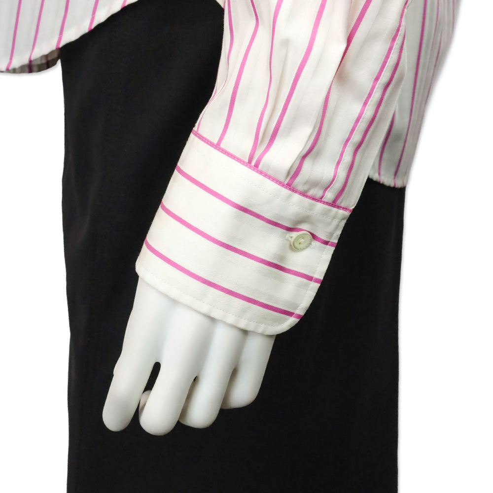 Loro Piana Pink/White Striped Button Up Shirt