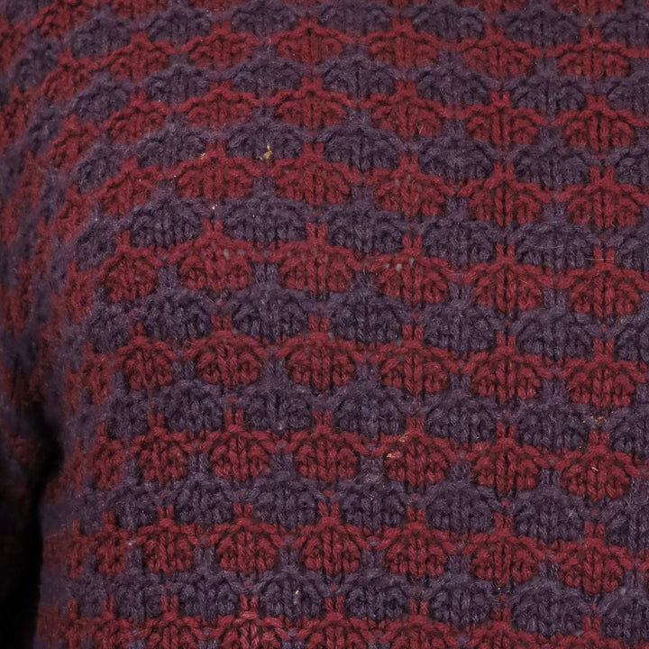 Loro Piana Purple/Maroon Cashmere Knit Turtleneck Sweater