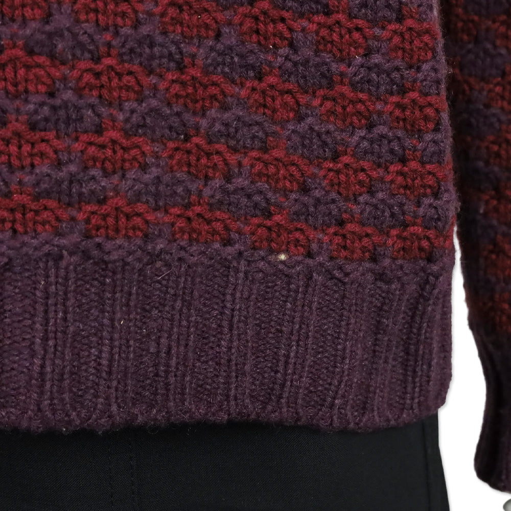 Loro Piana Purple/Maroon Cashmere Knit Turtleneck Sweater
