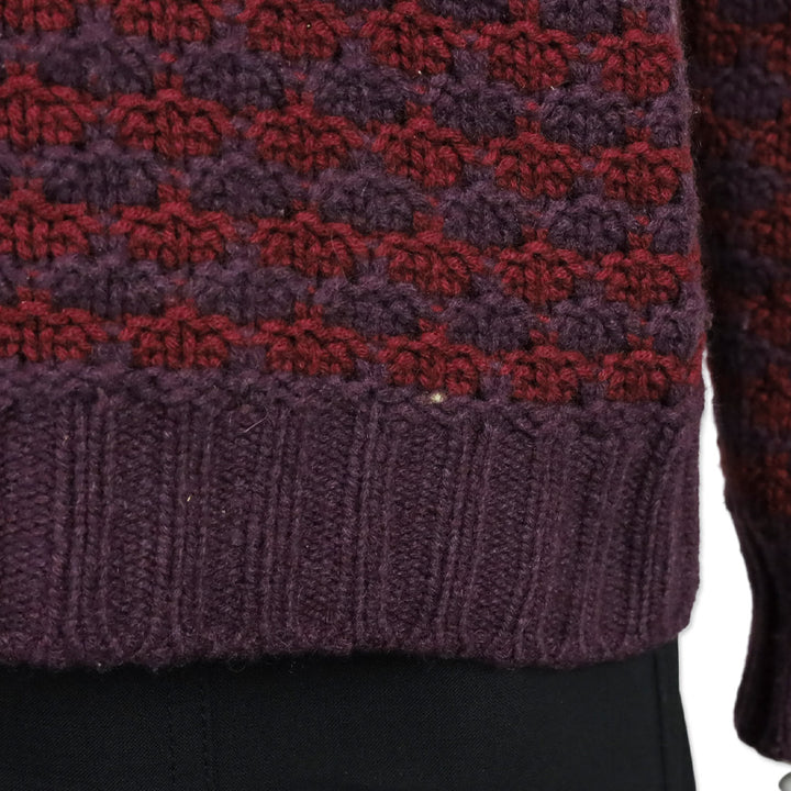 Loro Piana Purple/Maroon Cashmere Knit Turtleneck Sweater