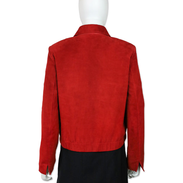 Loro Piana Red Suede Zip Jacket