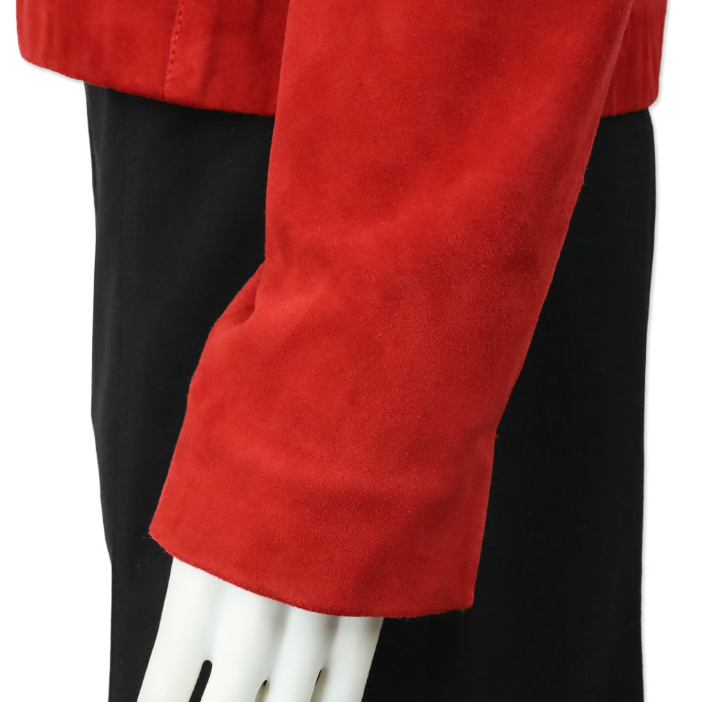 Loro Piana Red Suede Zip Jacket