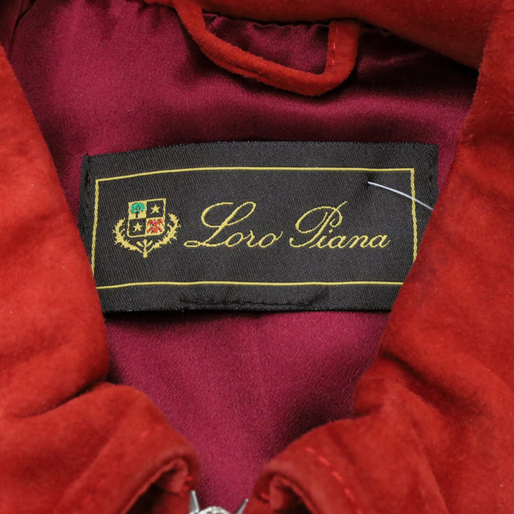 Loro Piana Red Suede Zip Jacket