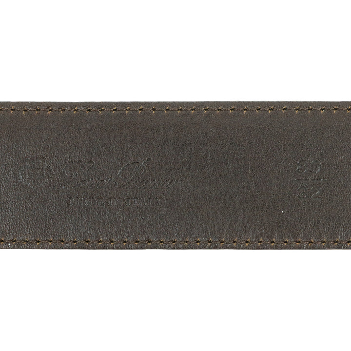 Loro Piana Taupe Leather Belt with Gold Ring Buckle