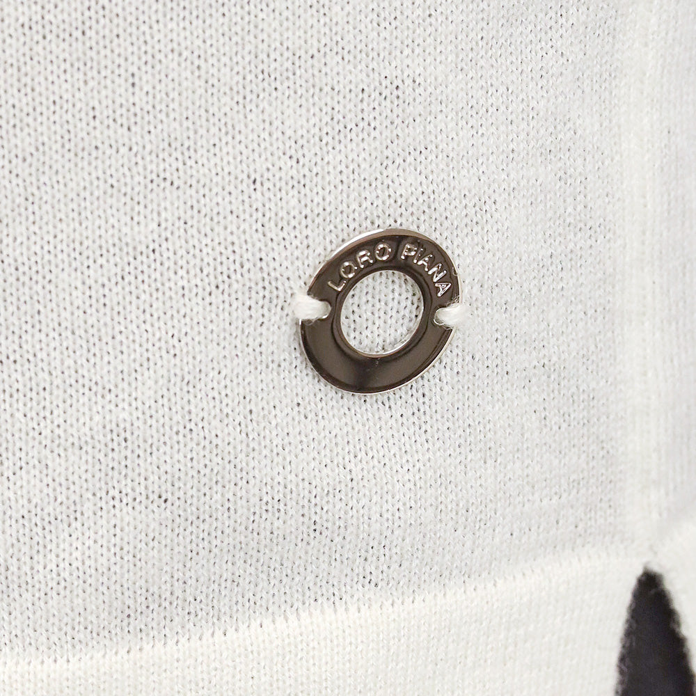 Loro Piana White Cashmere Knit Sweater