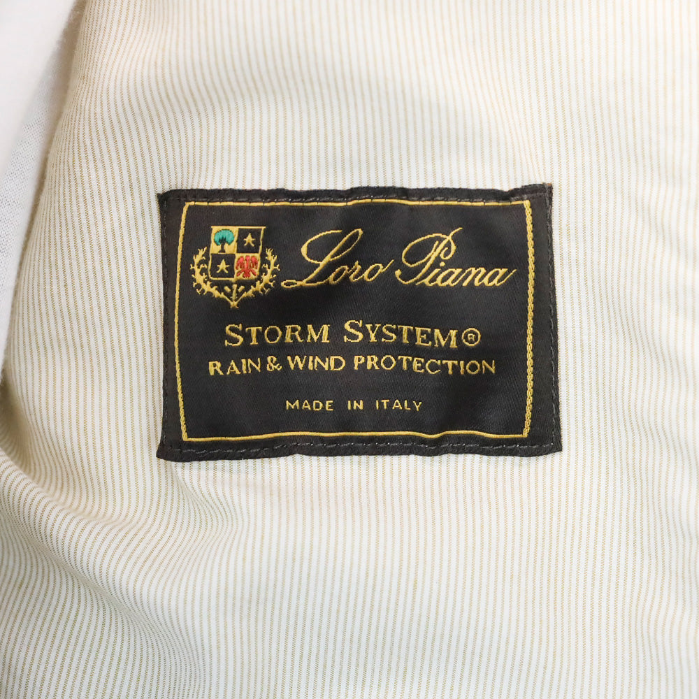 Loro Piana White Ribbed Cotton High Neck Utility Jacket