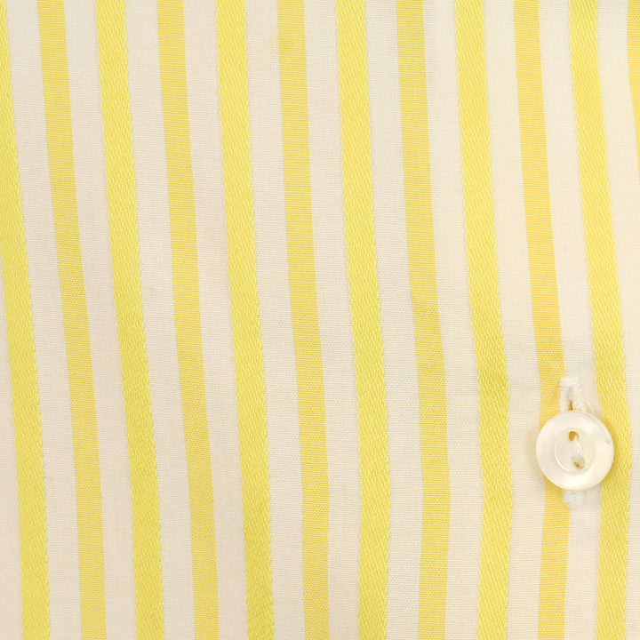 Loro Piana Yellow/White Striped Button Up Shirt