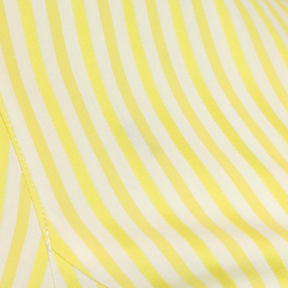 Loro Piana Yellow/White Striped Button Up Shirt