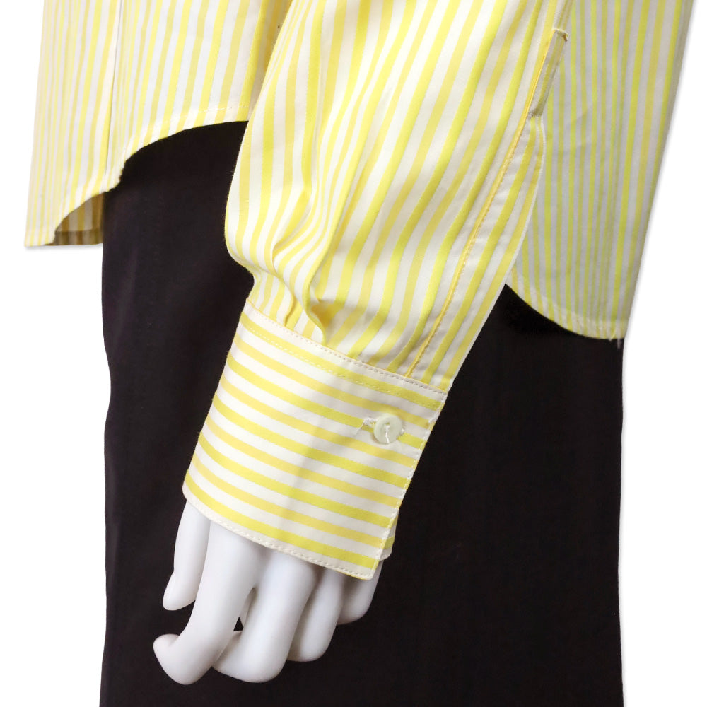 Loro Piana Yellow/White Striped Button Up Shirt