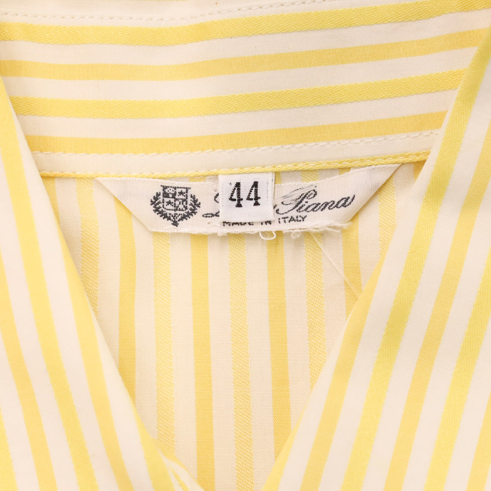 Loro Piana Yellow/White Striped Button Up Shirt