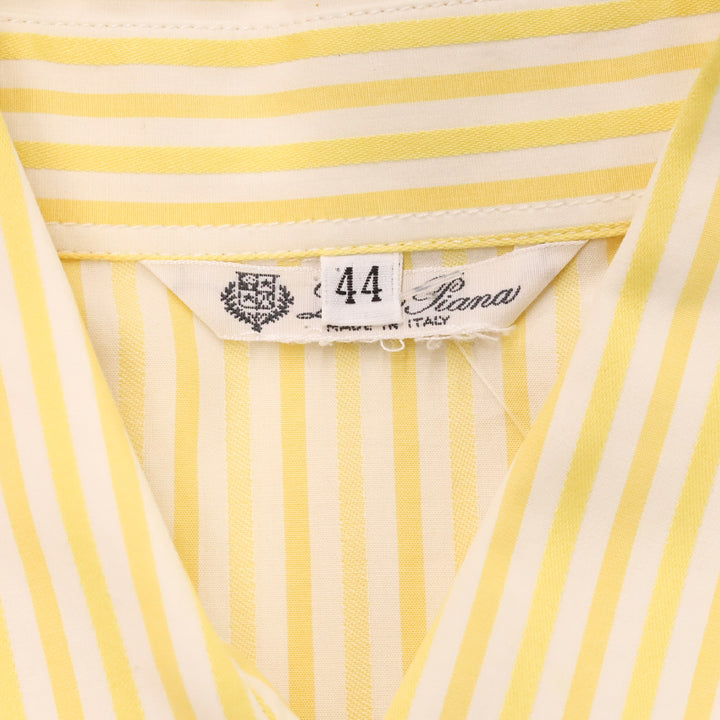 Loro Piana Yellow/White Striped Button Up Shirt