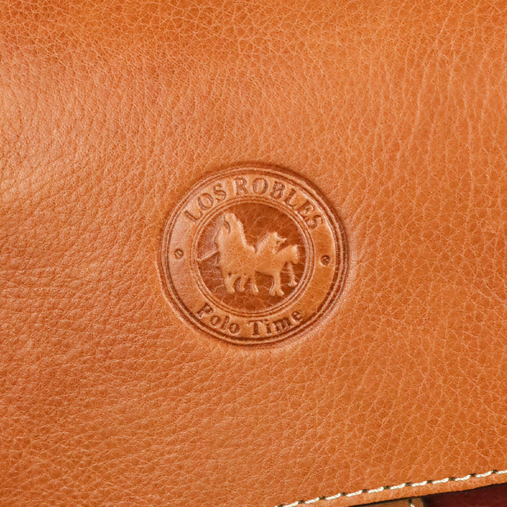 Los Robles Polo Time Red/Cognac Combined Cowhide Leather Shoulder Bag