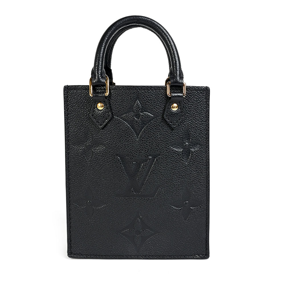 Louis Vuitton Black Giant Monogram Empreinte Petit Sac Plat