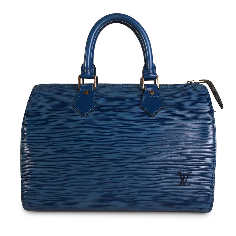 Louis Vuitton Blue Epi Leather Speedy 25