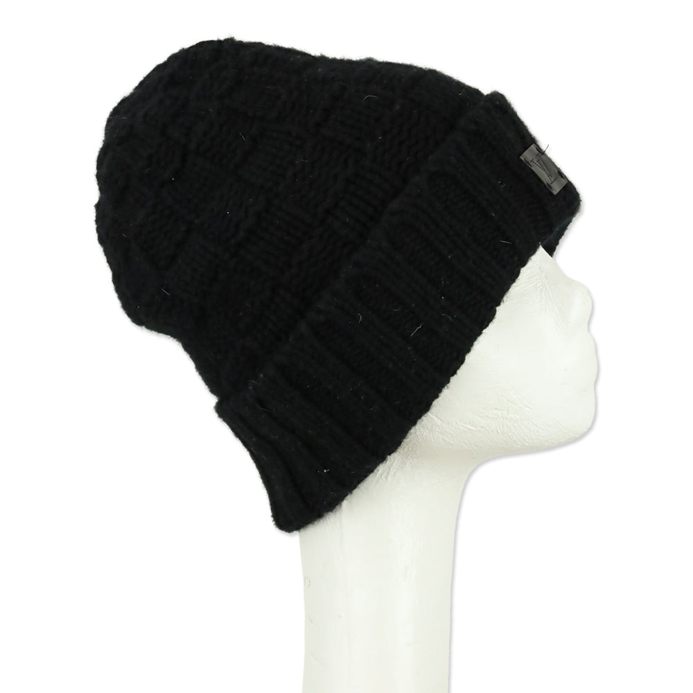 Louis Vuitton Black Cashmere Damier Helsinki Beanie
