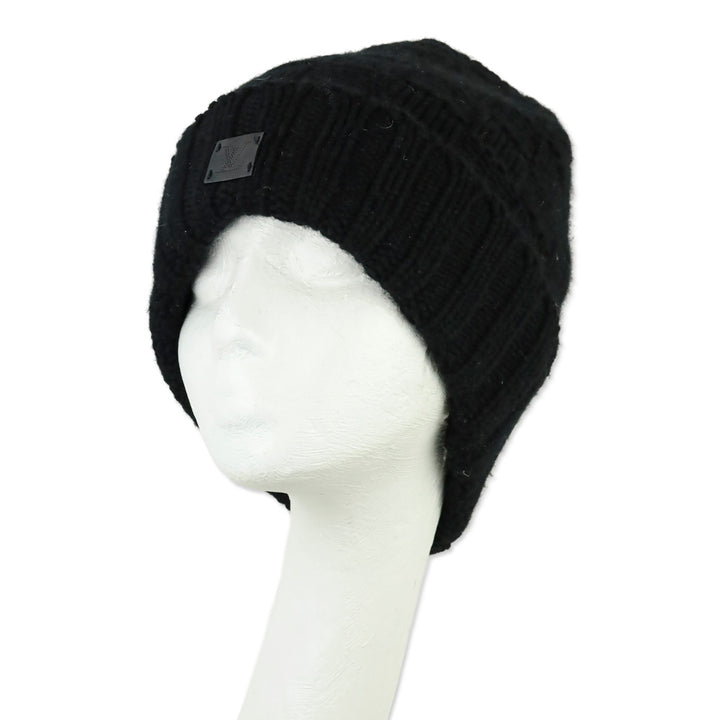 Louis Vuitton Black Cashmere Damier Helsinki Beanie
