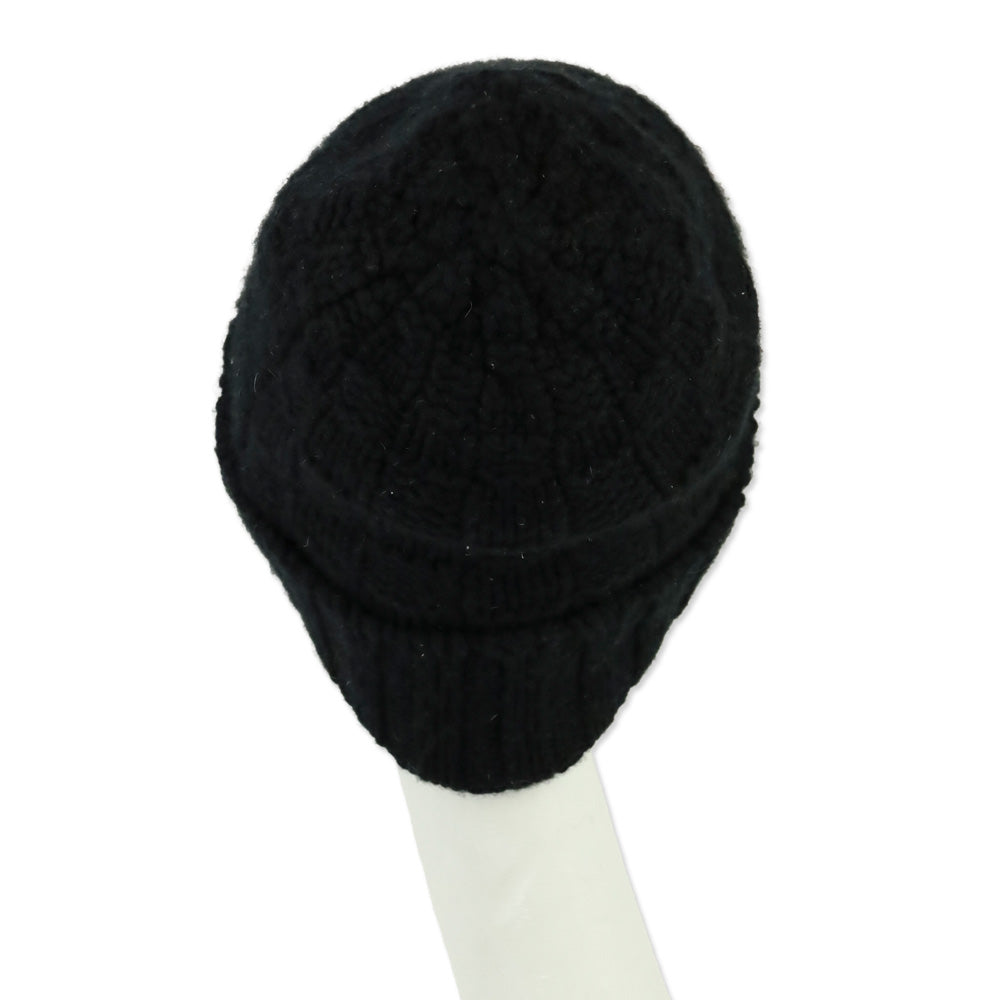 Louis Vuitton Black Cashmere Damier Helsinki Beanie
