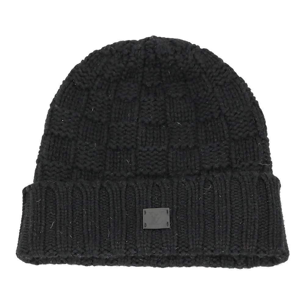Louis Vuitton Black Cashmere Damier Helsinki Beanie