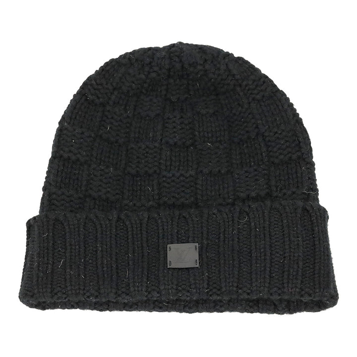 Louis Vuitton Black Cashmere Damier Helsinki Beanie