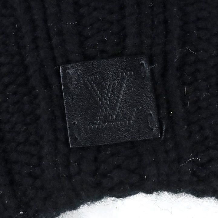 Louis Vuitton Black Cashmere Damier Helsinki Beanie