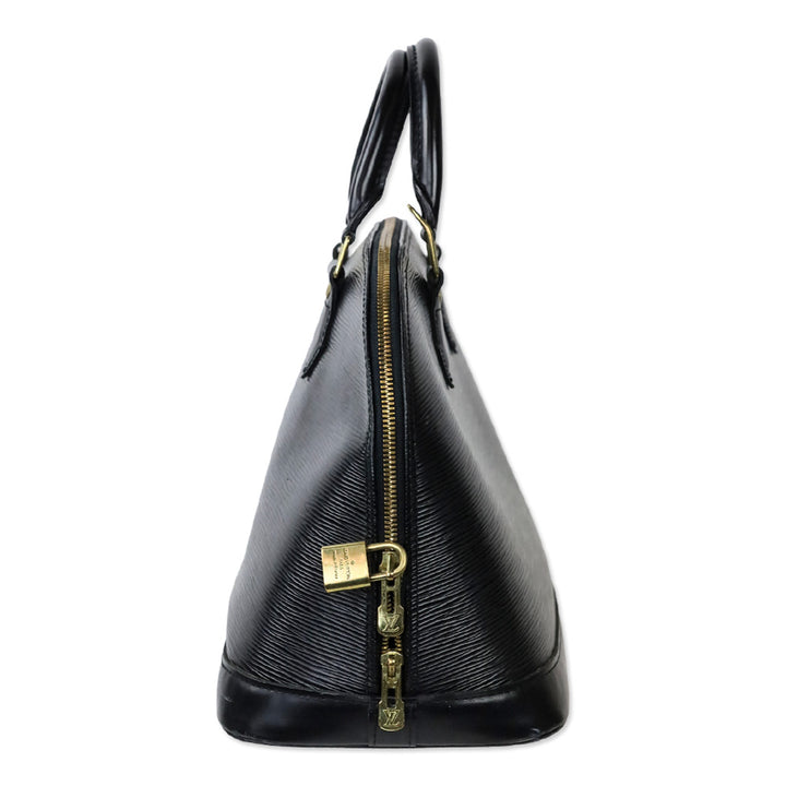 Louis Vuitton Black Epi Leather Alma PM Handbag