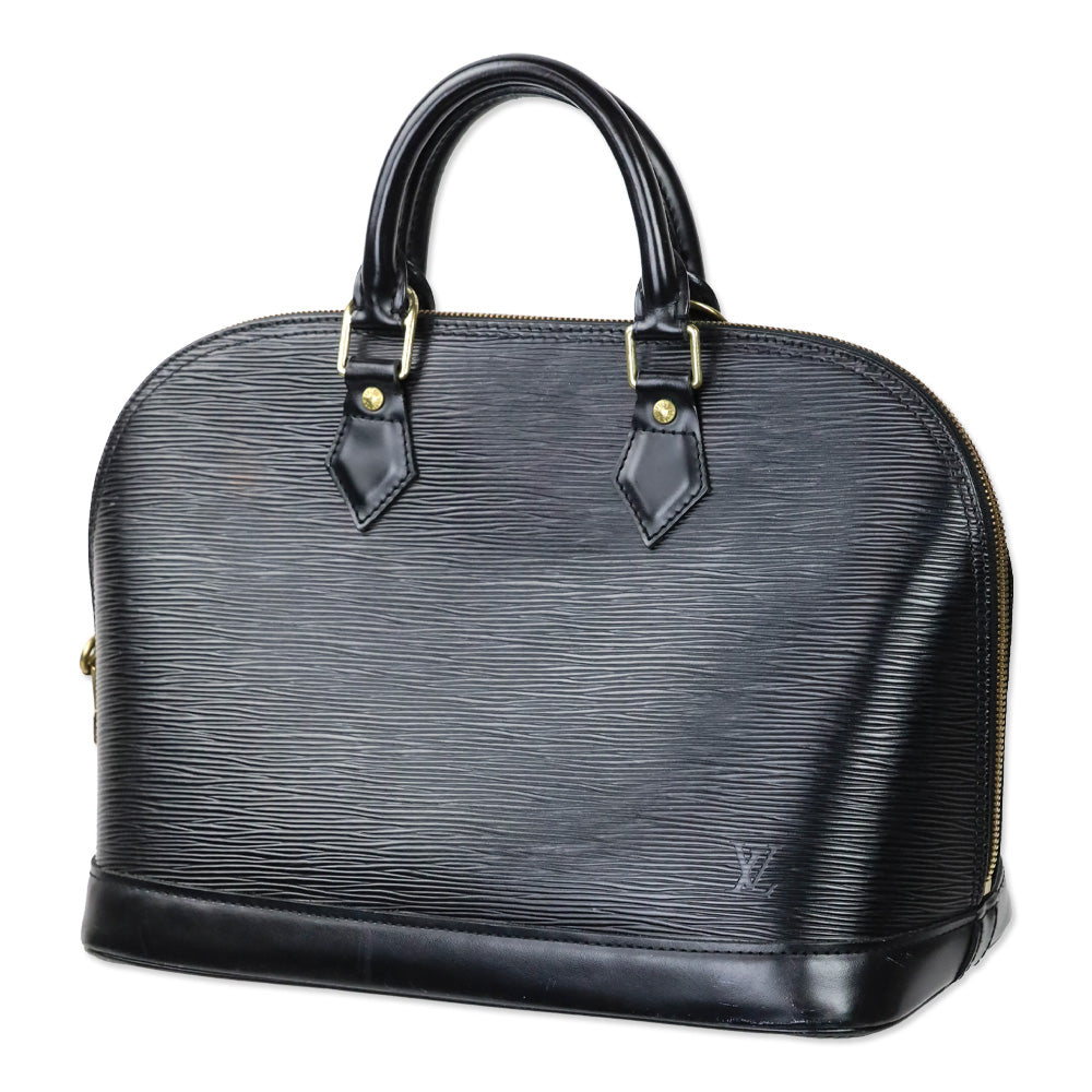 Louis Vuitton Black Epi Leather Alma PM Handbag