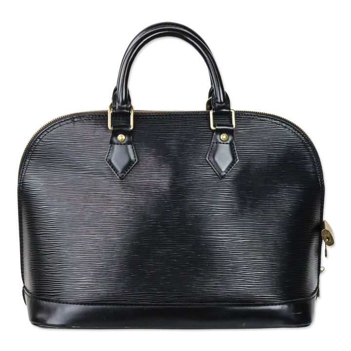 Louis Vuitton Black Epi Leather Alma PM Handbag