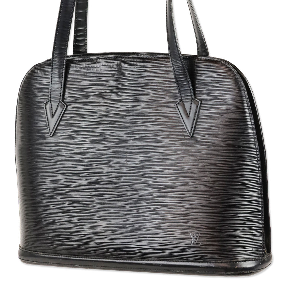 Louis Vuitton Black Epi Leather Lussac Bag