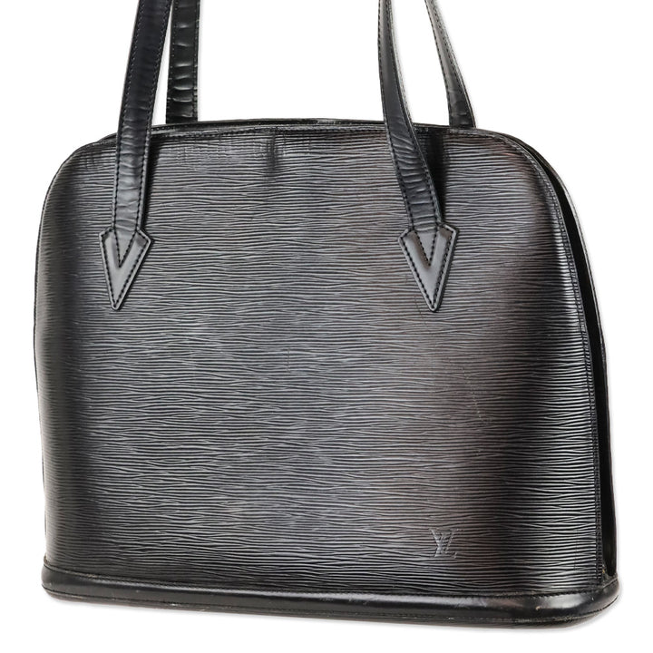 Louis Vuitton Black Epi Leather Lussac Bag