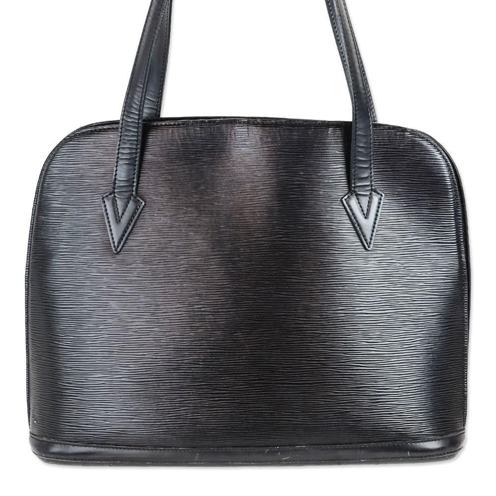 Louis Vuitton Black Epi Leather Lussac Bag
