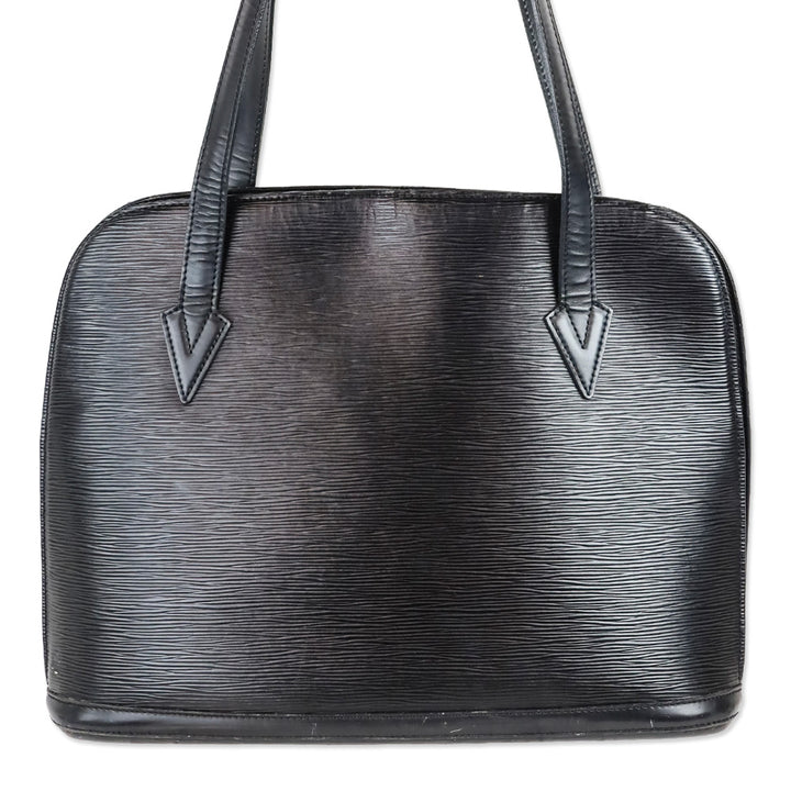 Louis Vuitton Black Epi Leather Lussac Bag