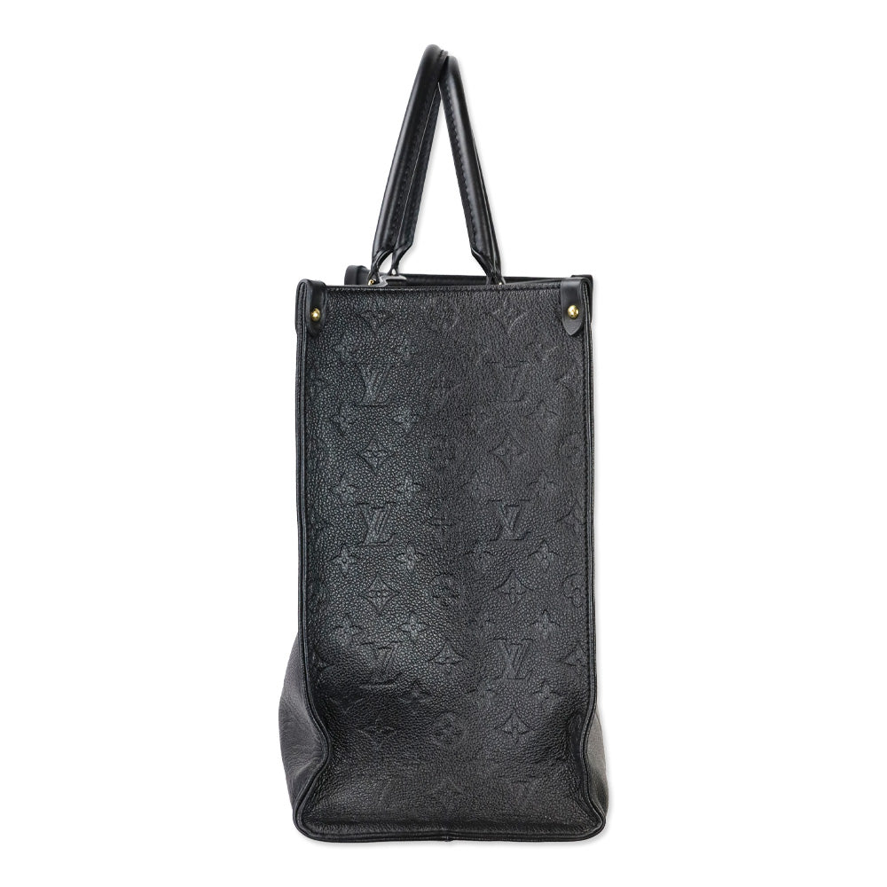 Louis Vuitton Black Monogram Empreinte Leather OnTheGo GM Tote