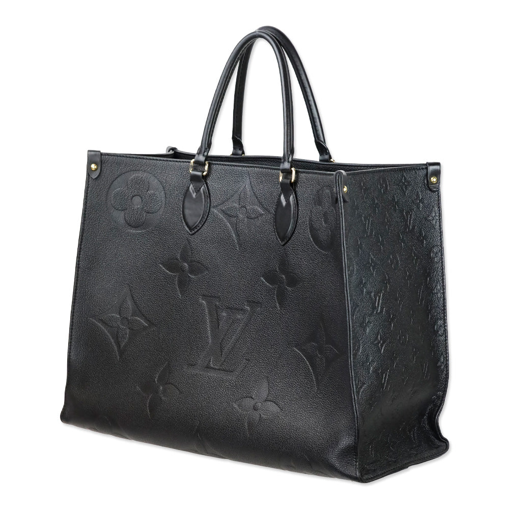 Louis Vuitton Black Monogram Empreinte Leather OnTheGo GM Tote