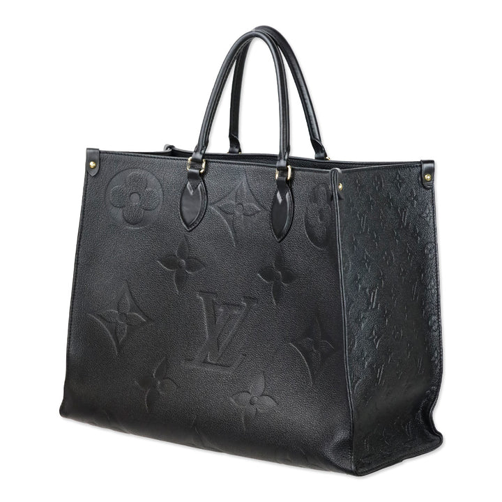 Louis Vuitton Black Monogram Empreinte Leather OnTheGo GM Tote