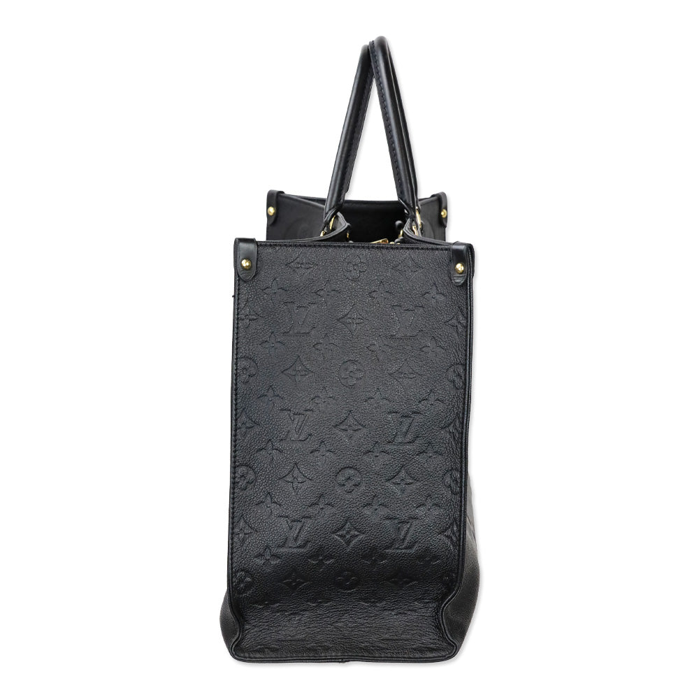 Louis Vuitton Black Monogram Empreinte Leather OnTheGo GM Tote