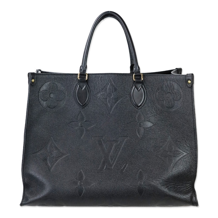 Louis Vuitton Black Monogram Empreinte Leather OnTheGo GM Tote