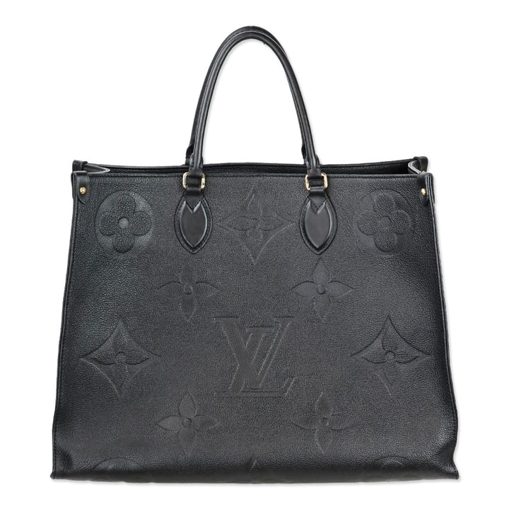 Louis Vuitton Black Monogram Empreinte Leather OnTheGo GM Tote