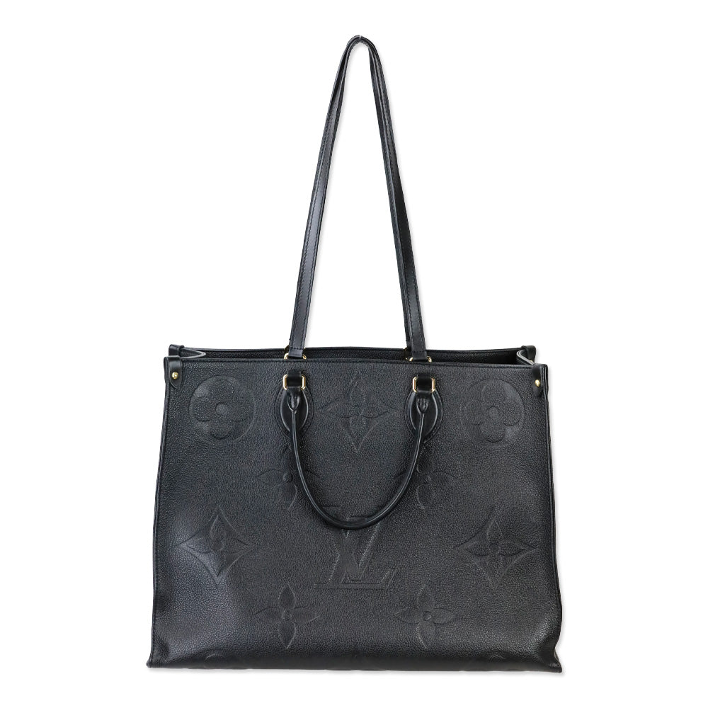 Louis Vuitton Black Monogram Empreinte Leather OnTheGo GM Tote