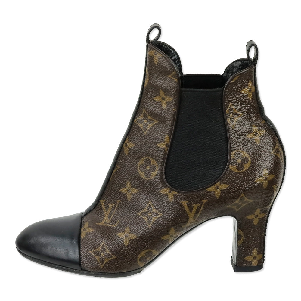Louis Vuitton Brown Monogram Revival Booties