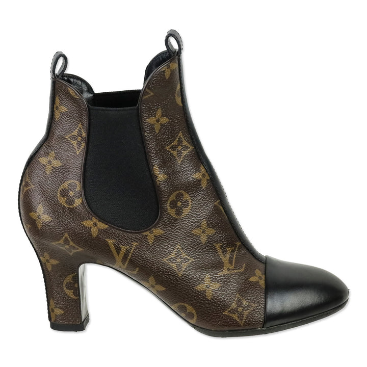 Louis Vuitton Brown Monogram Revival Booties