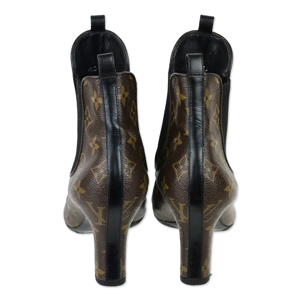 Louis Vuitton Brown Monogram Revival Booties