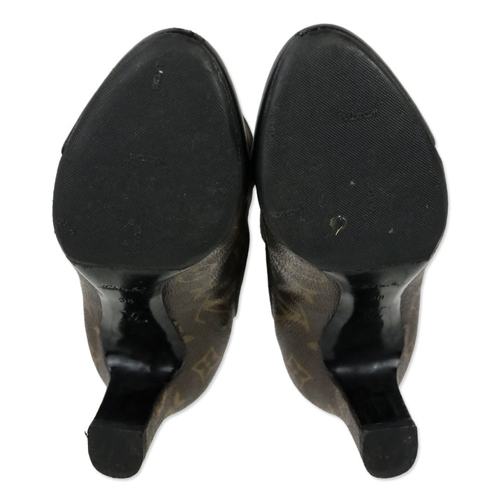 Louis Vuitton Brown Monogram Revival Booties