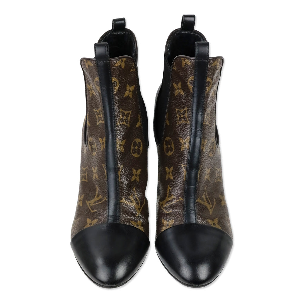 Louis Vuitton Brown Monogram Revival Booties