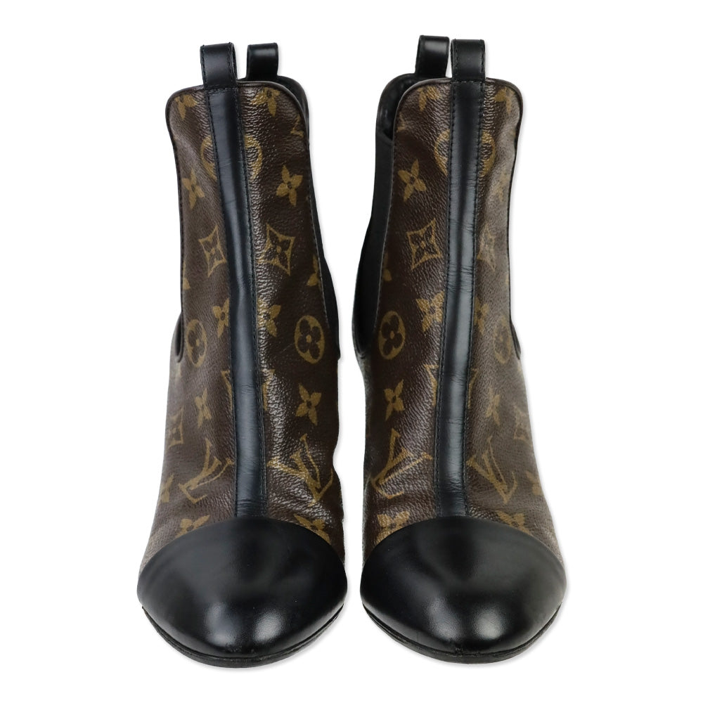 Louis Vuitton Brown Monogram Revival Booties